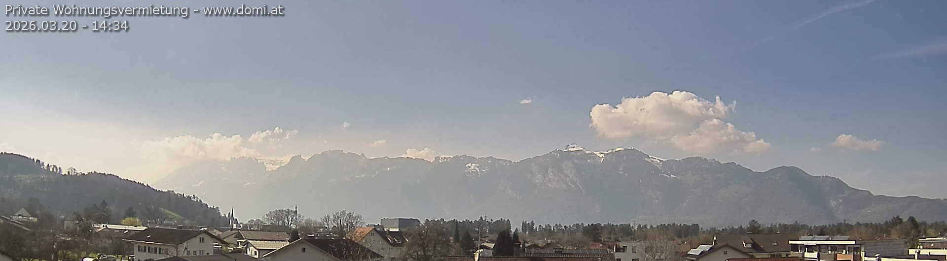 Archiv Foto Webcam Ausblick über Gisingen auf Hohen Kasten