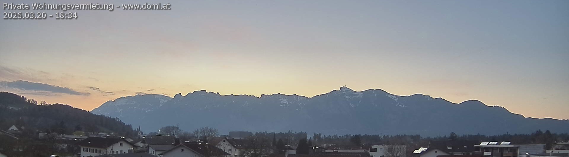 Archiv Foto Webcam Ausblick über Gisingen auf Hohen Kasten