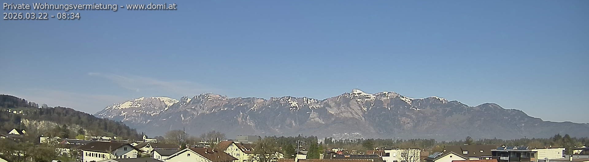 Archived image Webcam View over Gisingen to Hoher Kasten