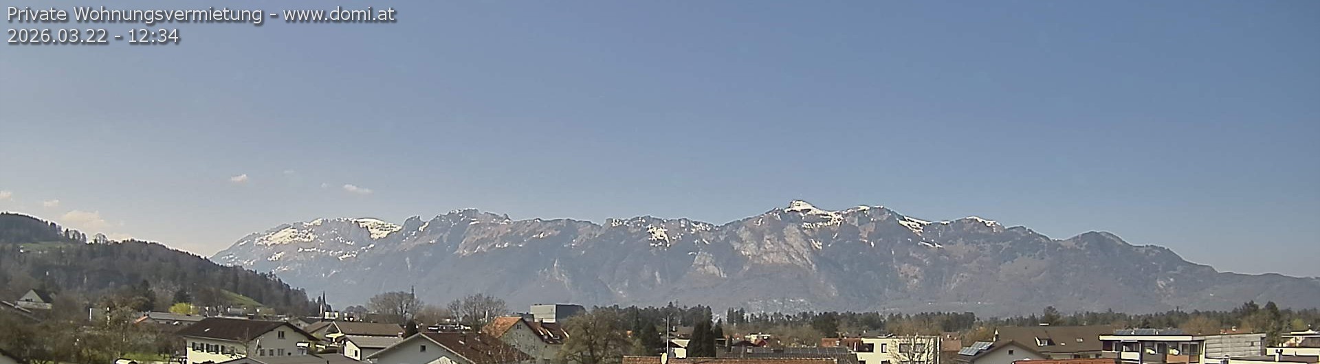 Archiv Foto Webcam Ausblick über Gisingen auf Hohen Kasten