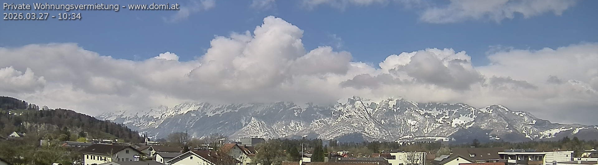 Archiv Foto Webcam Ausblick über Gisingen auf Hohen Kasten