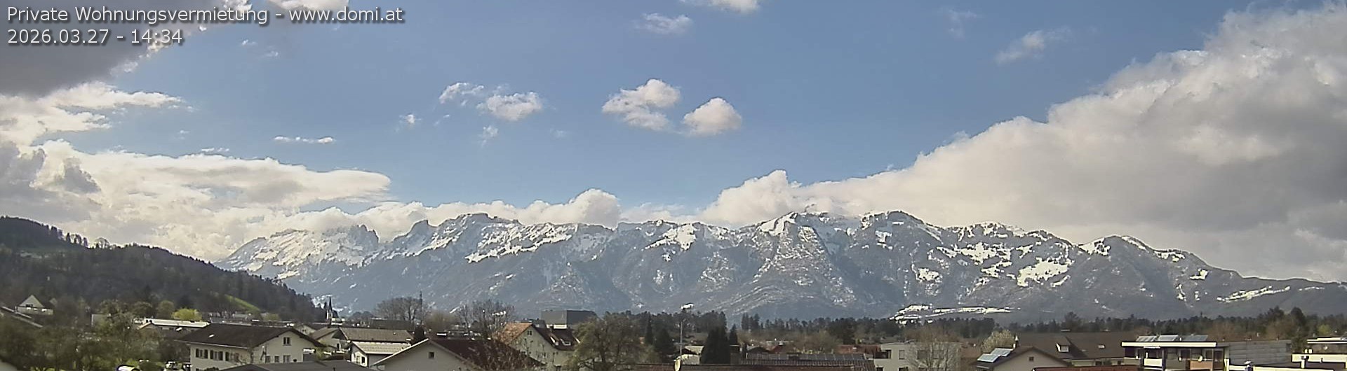 Archiv Foto Webcam Ausblick über Gisingen auf Hohen Kasten