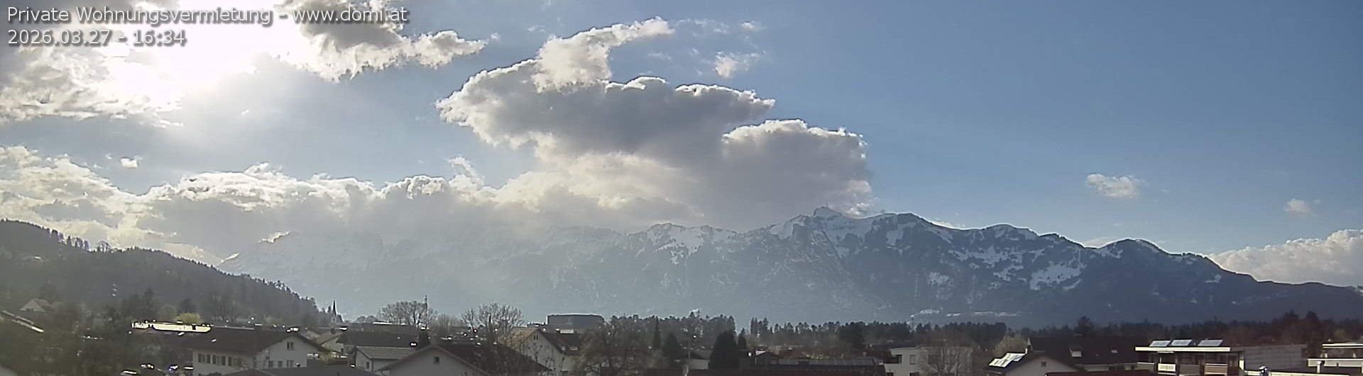 Archiv Foto Webcam Ausblick über Gisingen auf Hohen Kasten