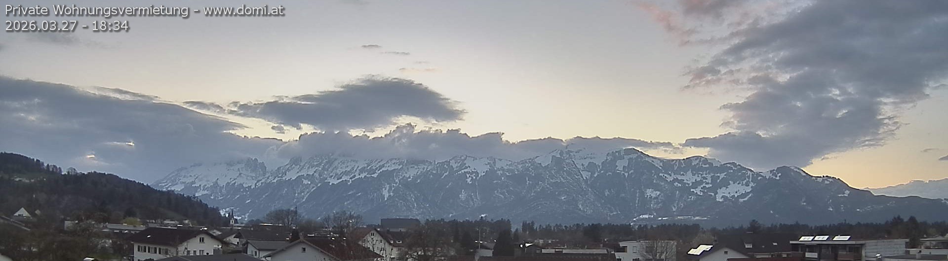 Archiv Foto Webcam Ausblick über Gisingen auf Hohen Kasten