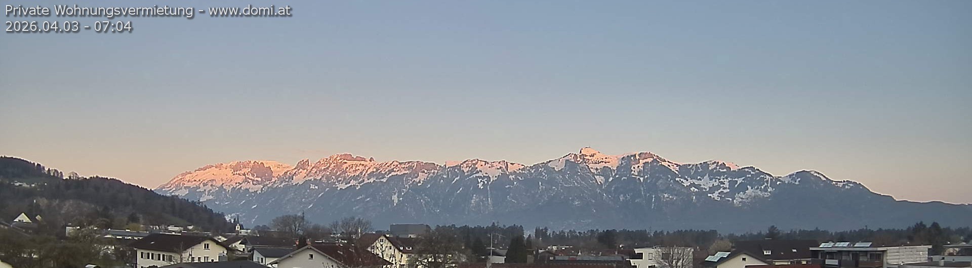 Archiv Foto Webcam Ausblick über Gisingen auf Hohen Kasten