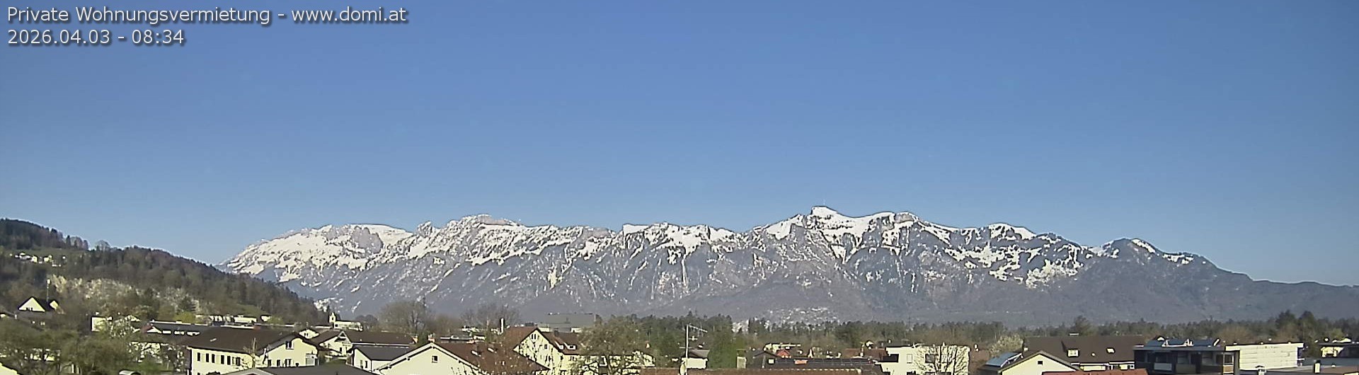 Archiv Foto Webcam Ausblick über Gisingen auf Hohen Kasten