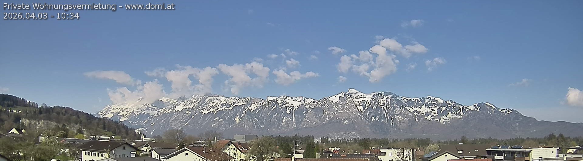 Archiv Foto Webcam Ausblick über Gisingen auf Hohen Kasten