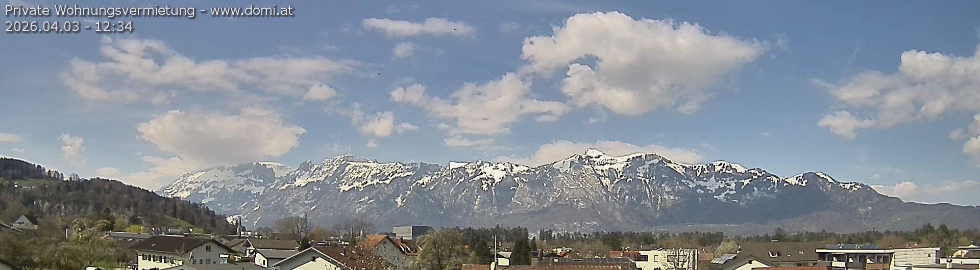 Archiv Foto Webcam Ausblick über Gisingen auf Hohen Kasten