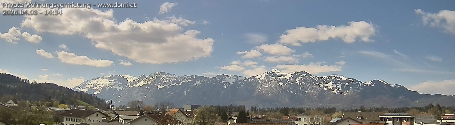 Archiv Foto Webcam Ausblick über Gisingen auf Hohen Kasten