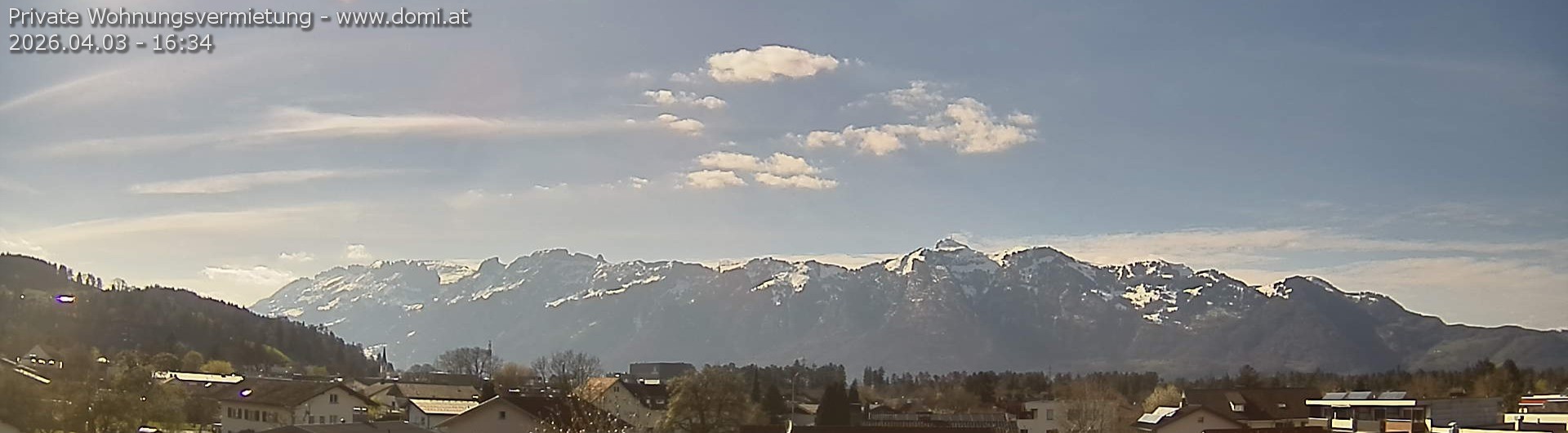 Archiv Foto Webcam Ausblick über Gisingen auf Hohen Kasten