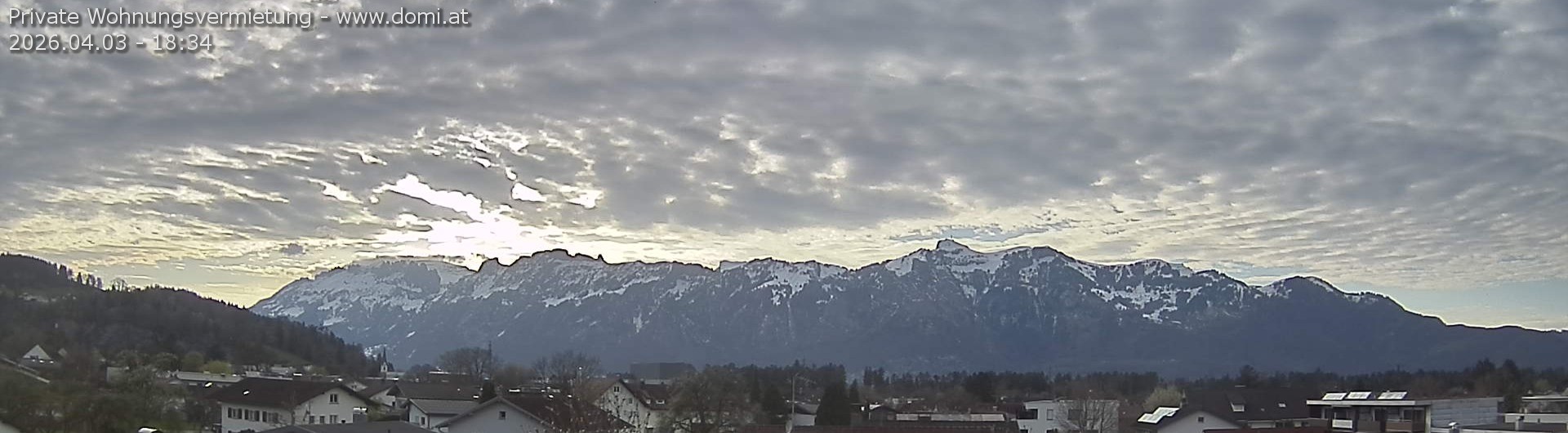 Archiv Foto Webcam Ausblick über Gisingen auf Hohen Kasten