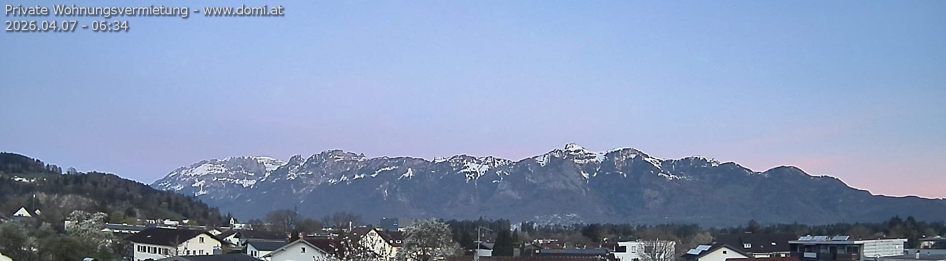 Archiv Foto Webcam Ausblick über Gisingen auf Hohen Kasten