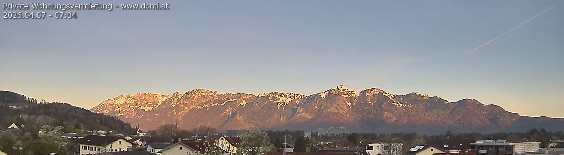 Archiv Foto Webcam Ausblick über Gisingen auf Hohen Kasten