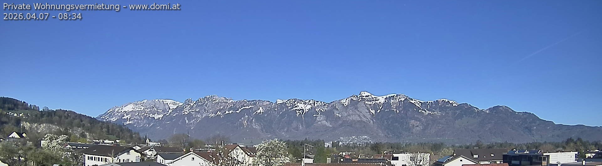 Archiv Foto Webcam Ausblick über Gisingen auf Hohen Kasten