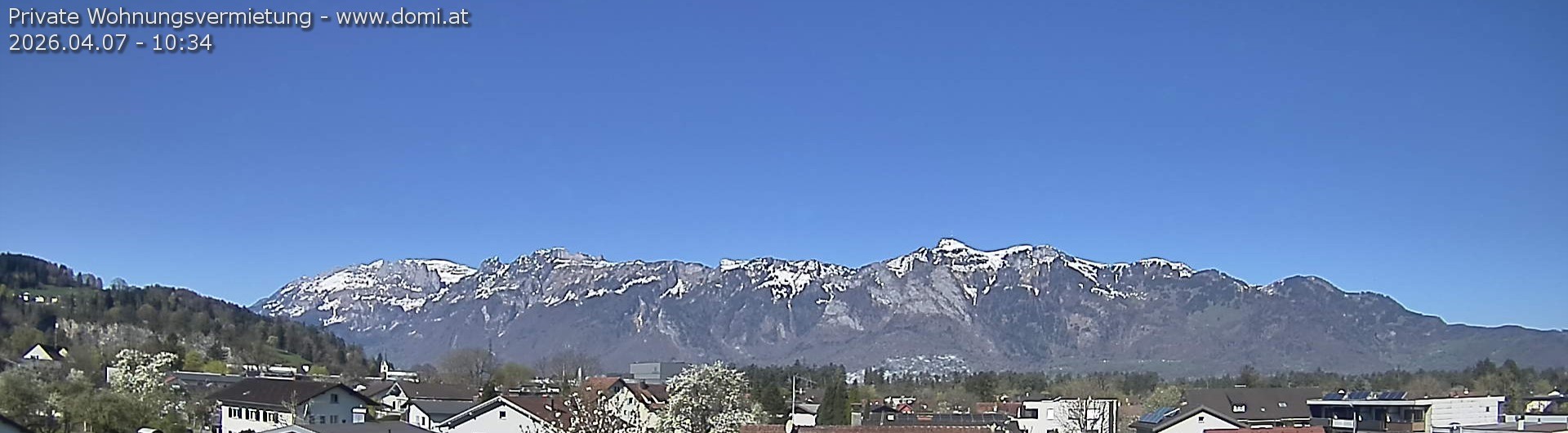 Archiv Foto Webcam Ausblick über Gisingen auf Hohen Kasten
