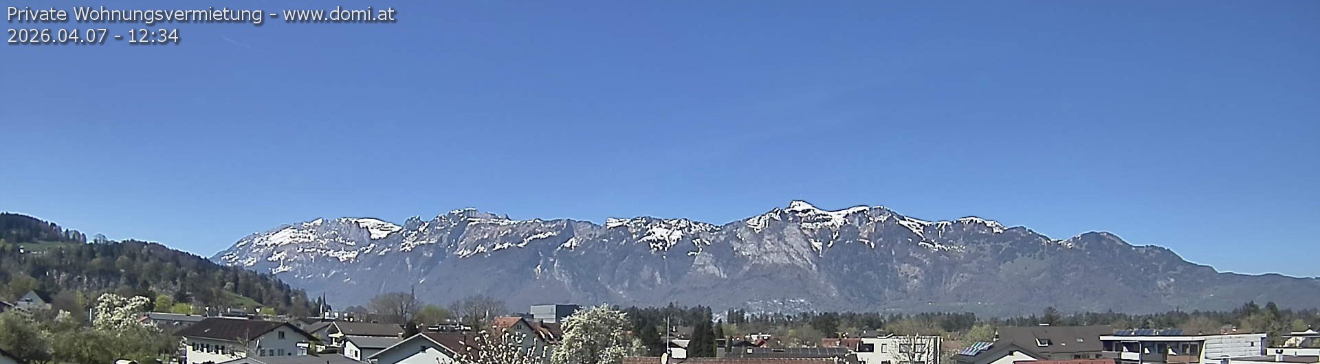 Archiv Foto Webcam Ausblick über Gisingen auf Hohen Kasten