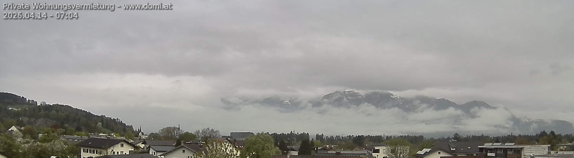 Archiv Foto Webcam Ausblick über Gisingen auf Hohen Kasten