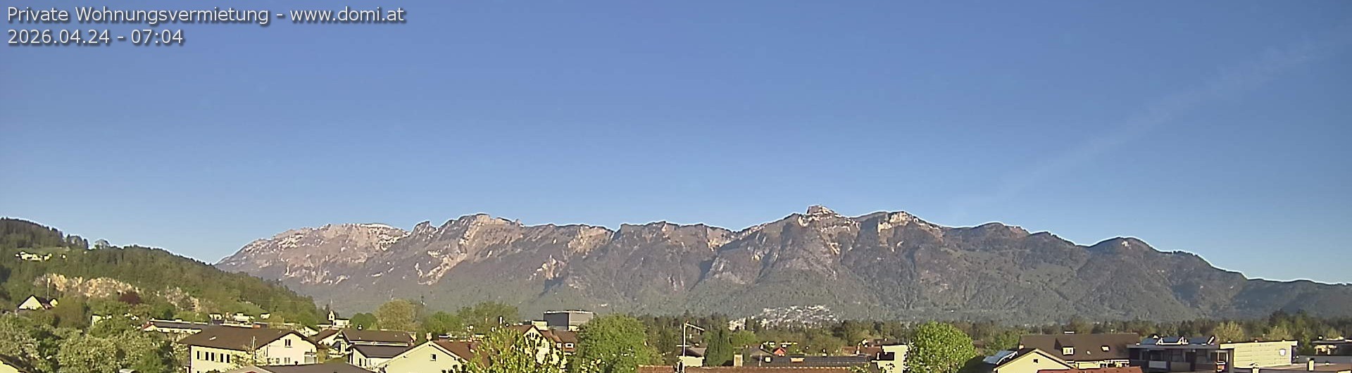 Archiv Foto Webcam Ausblick über Gisingen auf Hohen Kasten