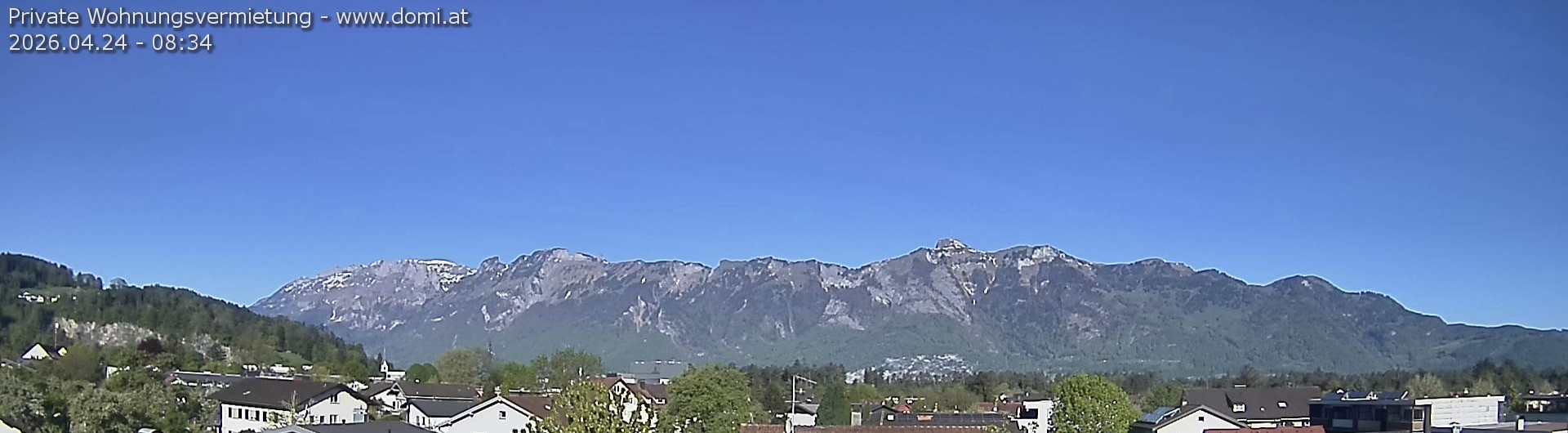 Archiv Foto Webcam Ausblick über Gisingen auf Hohen Kasten