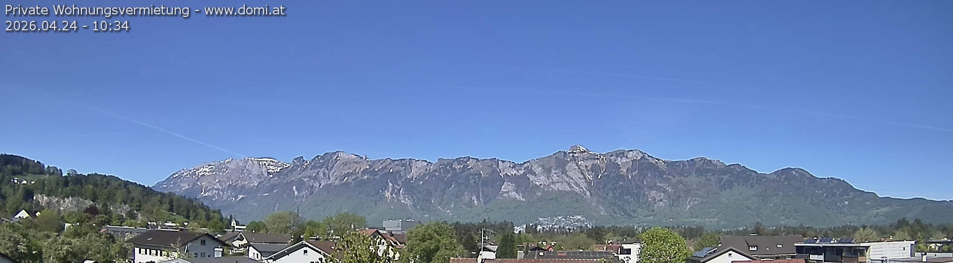 Archiv Foto Webcam Ausblick über Gisingen auf Hohen Kasten
