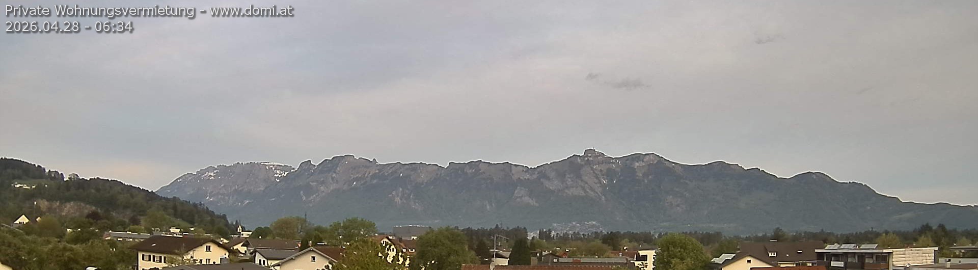 Archiv Foto Webcam Ausblick über Gisingen auf Hohen Kasten