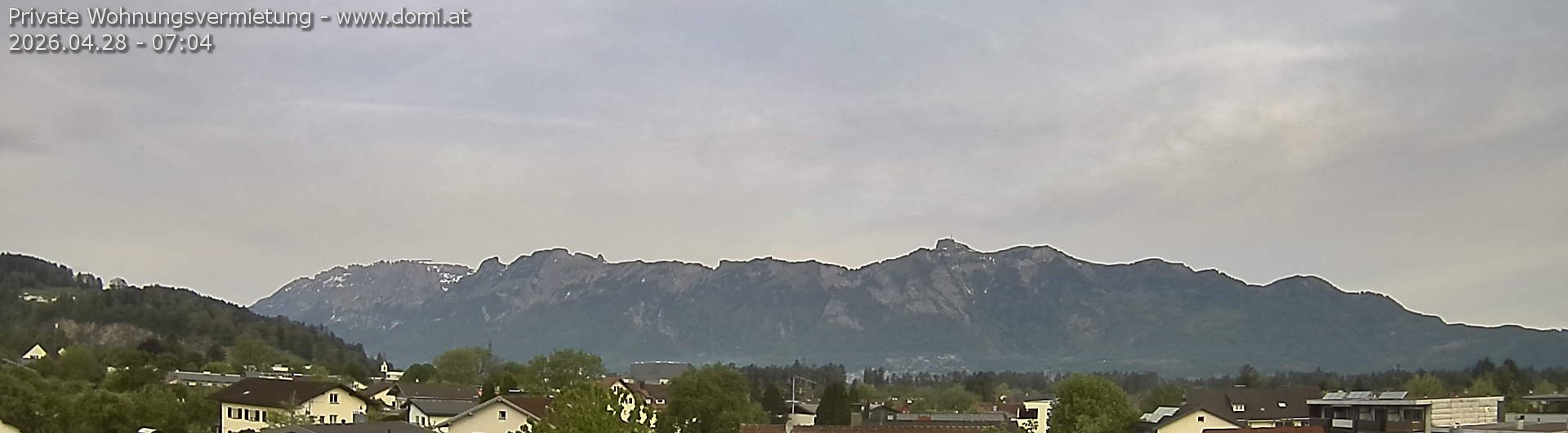 Archiv Foto Webcam Ausblick über Gisingen auf Hohen Kasten