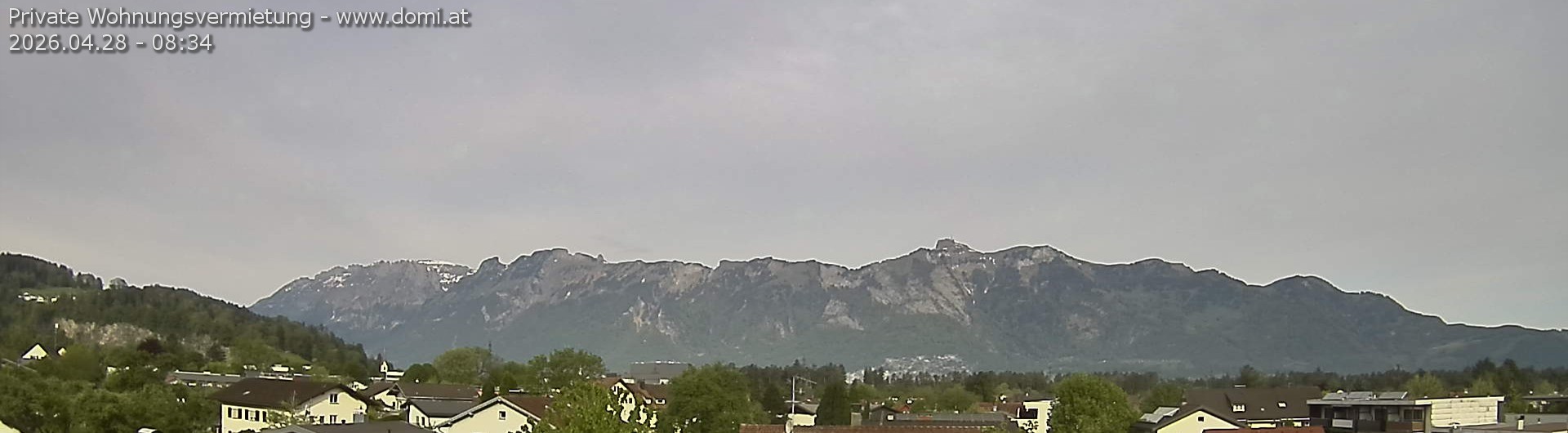 Archiv Foto Webcam Ausblick über Gisingen auf Hohen Kasten