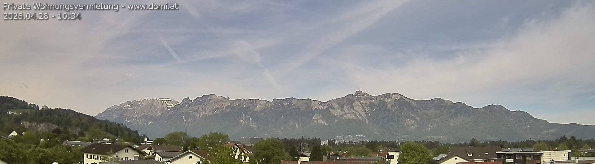 Archiv Foto Webcam Ausblick über Gisingen auf Hohen Kasten