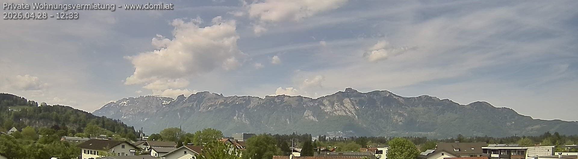 Archiv Foto Webcam Ausblick über Gisingen auf Hohen Kasten