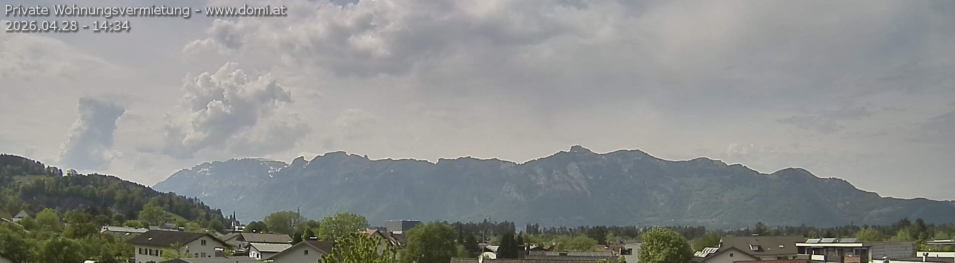 Archiv Foto Webcam Ausblick über Gisingen auf Hohen Kasten