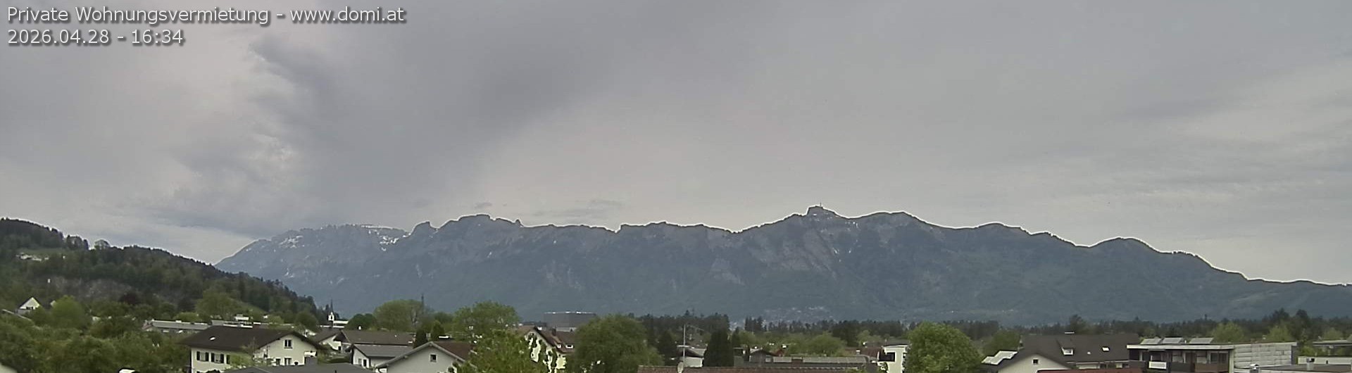 Archiv Foto Webcam Ausblick über Gisingen auf Hohen Kasten