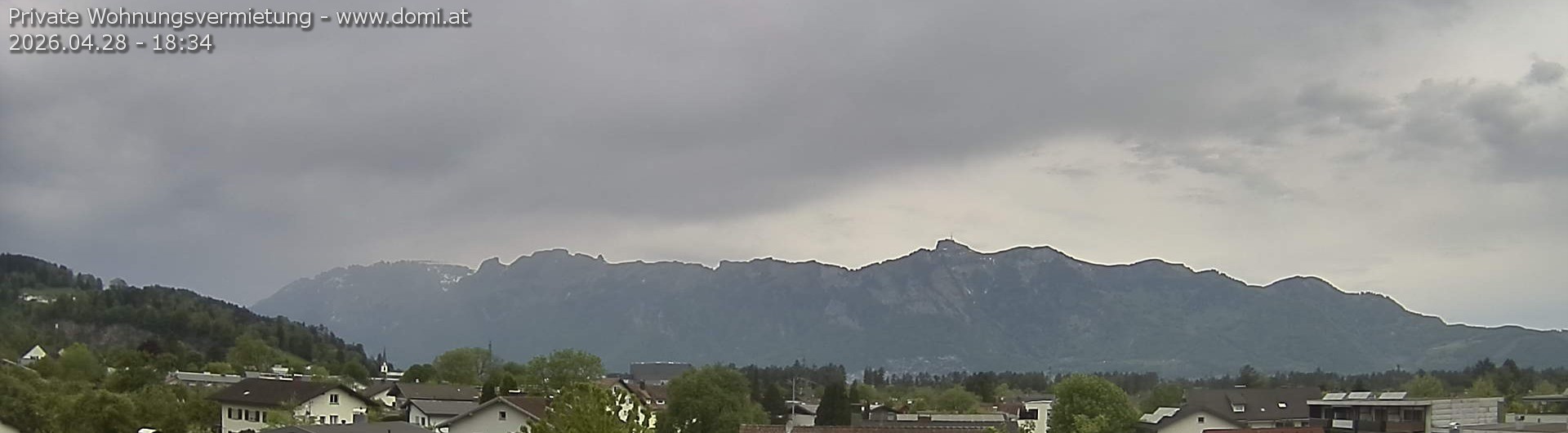 Archiv Foto Webcam Ausblick über Gisingen auf Hohen Kasten