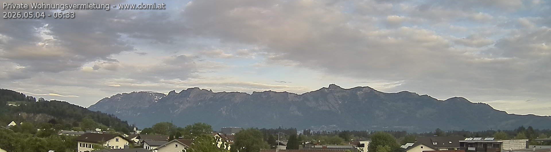 Archiv Foto Webcam Ausblick über Gisingen auf Hohen Kasten