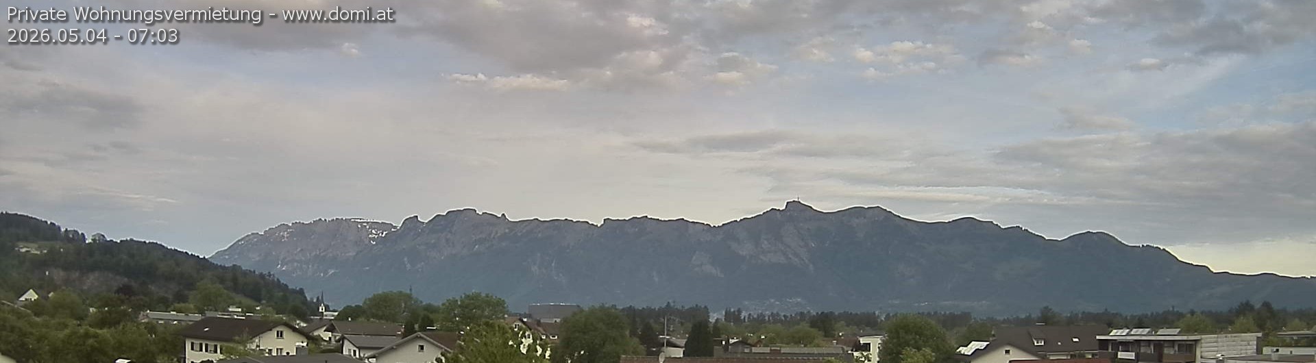 Archiv Foto Webcam Ausblick über Gisingen auf Hohen Kasten