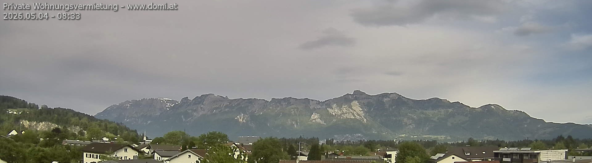 Archiv Foto Webcam Ausblick über Gisingen auf Hohen Kasten