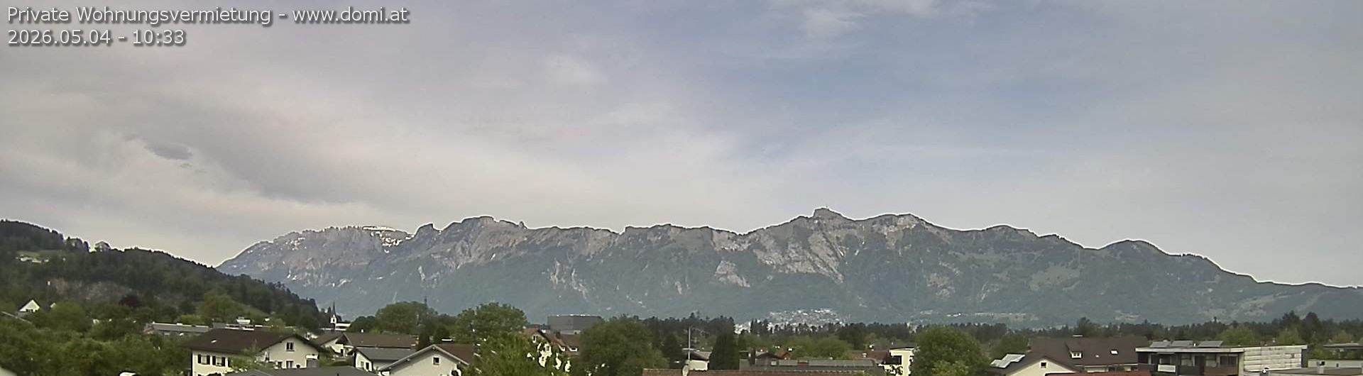 Archiv Foto Webcam Ausblick über Gisingen auf Hohen Kasten