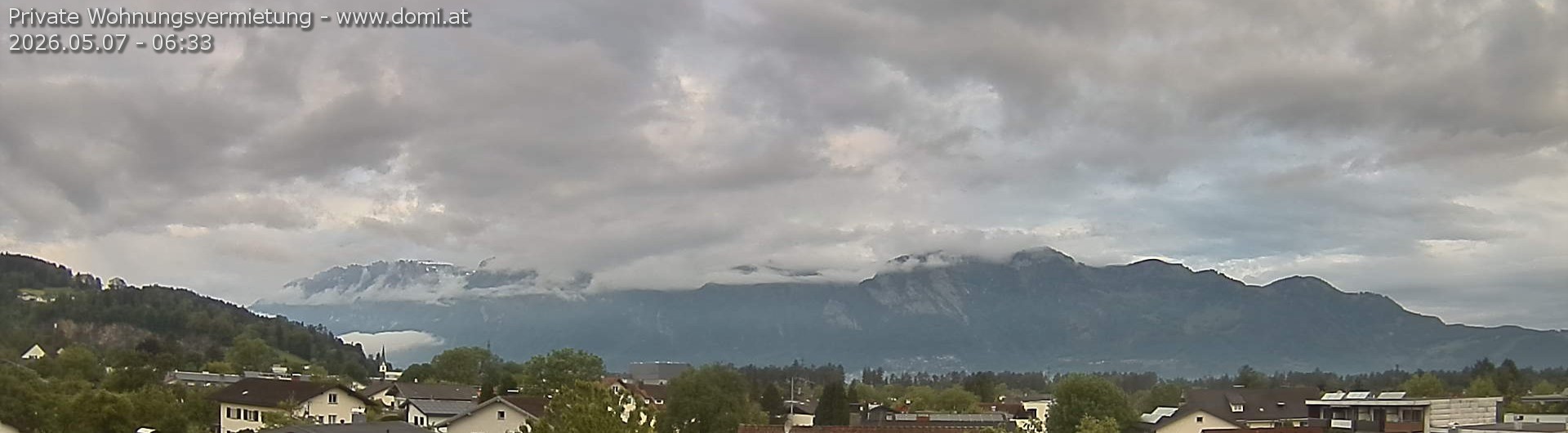 Archiv Foto Webcam Ausblick über Gisingen auf Hohen Kasten