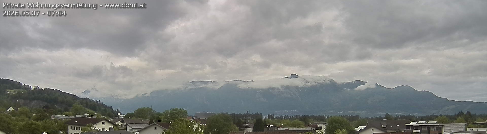 Archiv Foto Webcam Ausblick über Gisingen auf Hohen Kasten