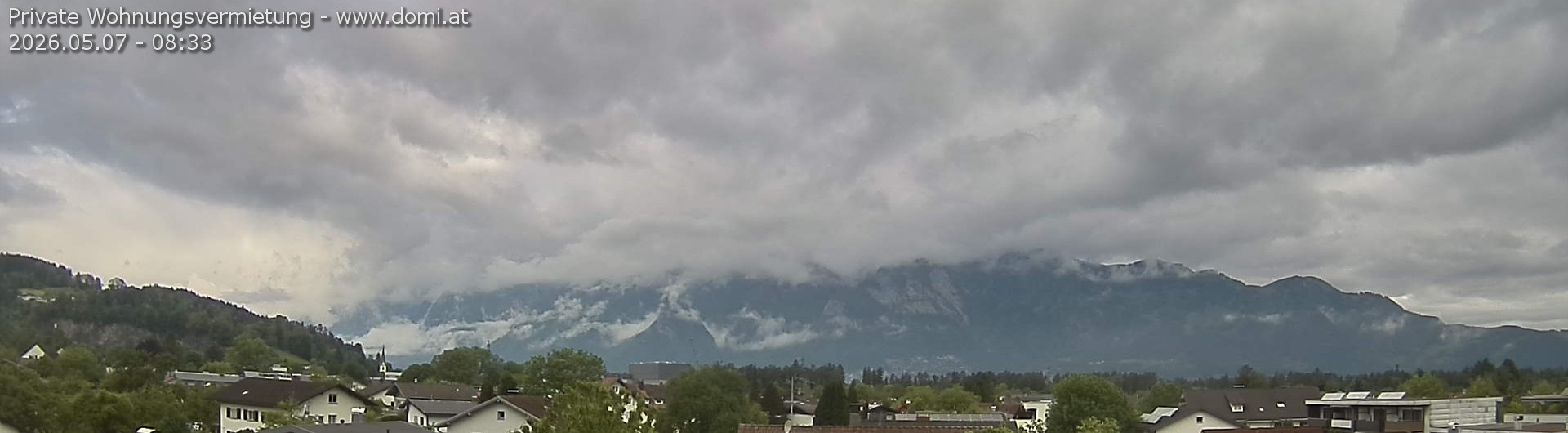 Archiv Foto Webcam Ausblick über Gisingen auf Hohen Kasten