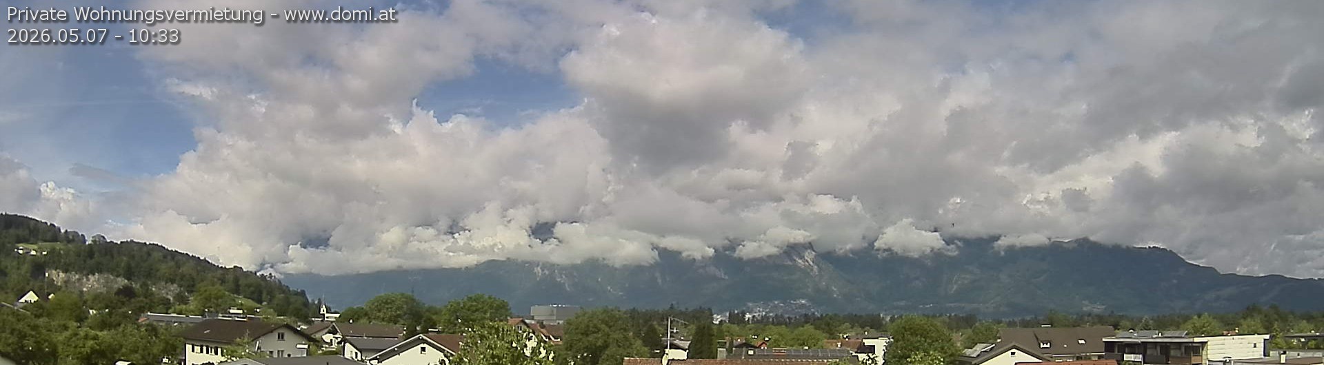 Archiv Foto Webcam Ausblick über Gisingen auf Hohen Kasten