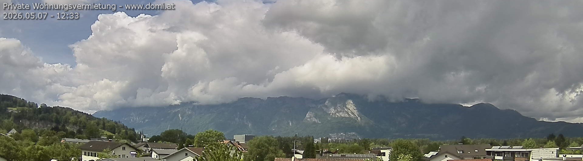 Archiv Foto Webcam Ausblick über Gisingen auf Hohen Kasten
