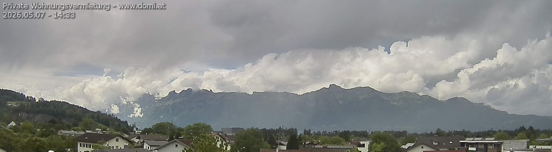 Archiv Foto Webcam Ausblick über Gisingen auf Hohen Kasten