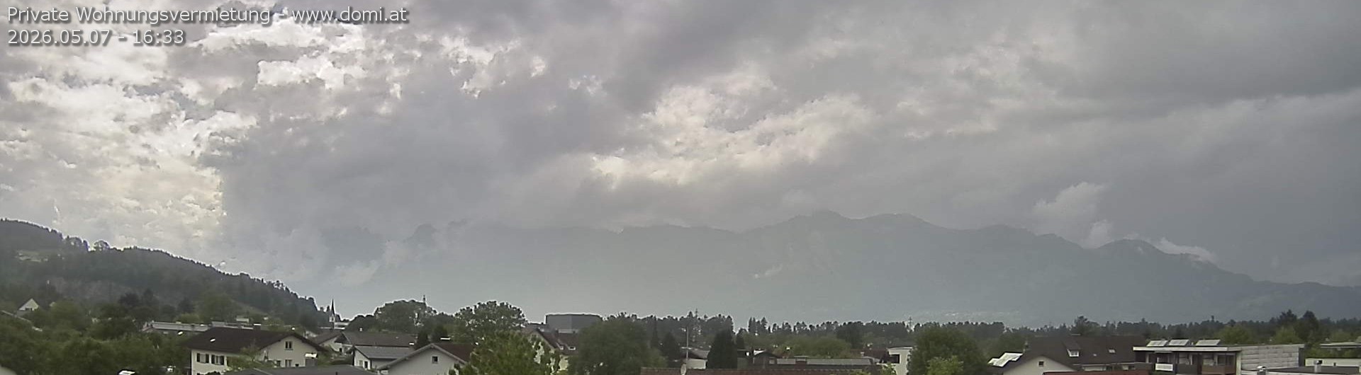 Archiv Foto Webcam Ausblick über Gisingen auf Hohen Kasten