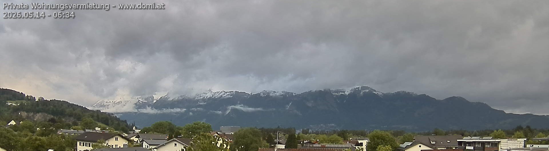 Archiv Foto Webcam Ausblick über Gisingen auf Hohen Kasten