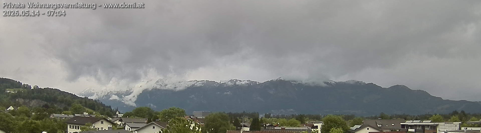 Archiv Foto Webcam Ausblick über Gisingen auf Hohen Kasten
