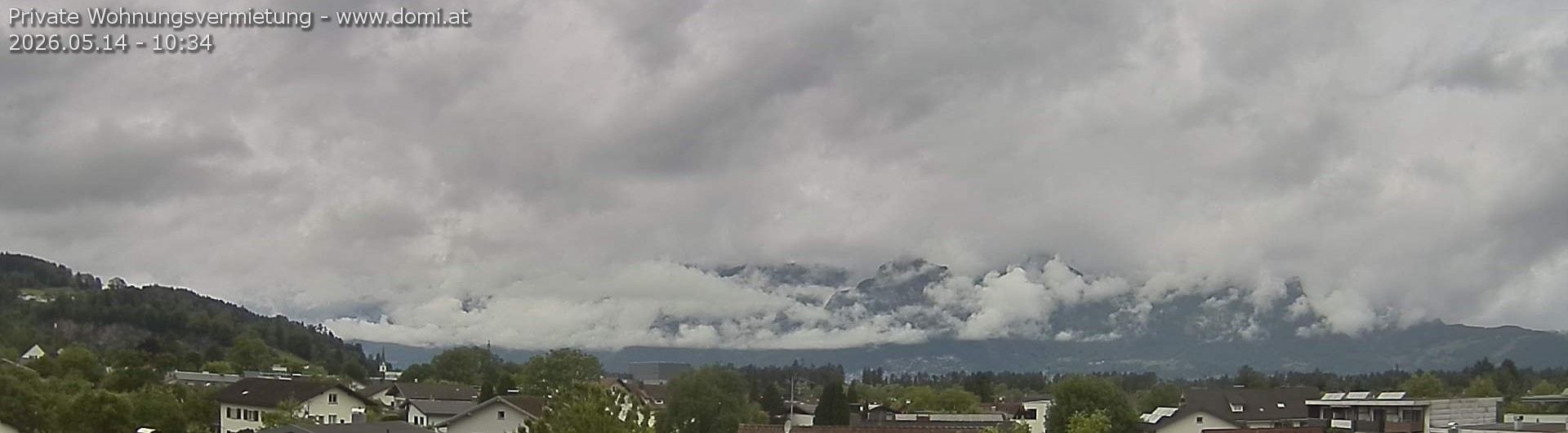 Archiv Foto Webcam Ausblick über Gisingen auf Hohen Kasten