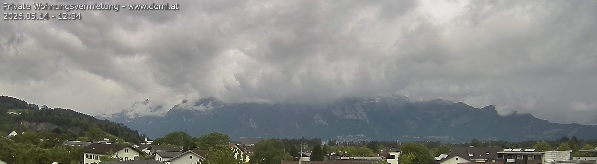 Archiv Foto Webcam Ausblick über Gisingen auf Hohen Kasten