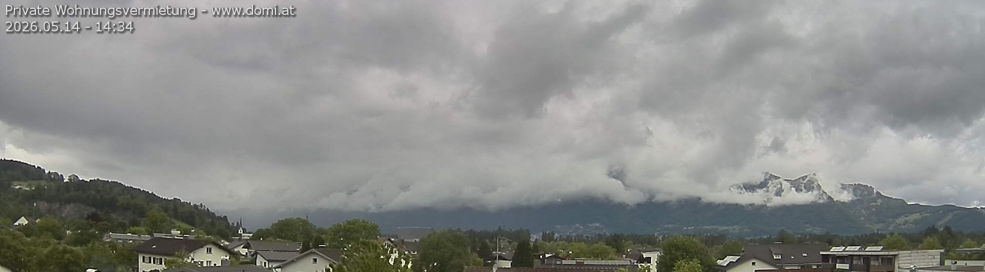 Archiv Foto Webcam Ausblick über Gisingen auf Hohen Kasten