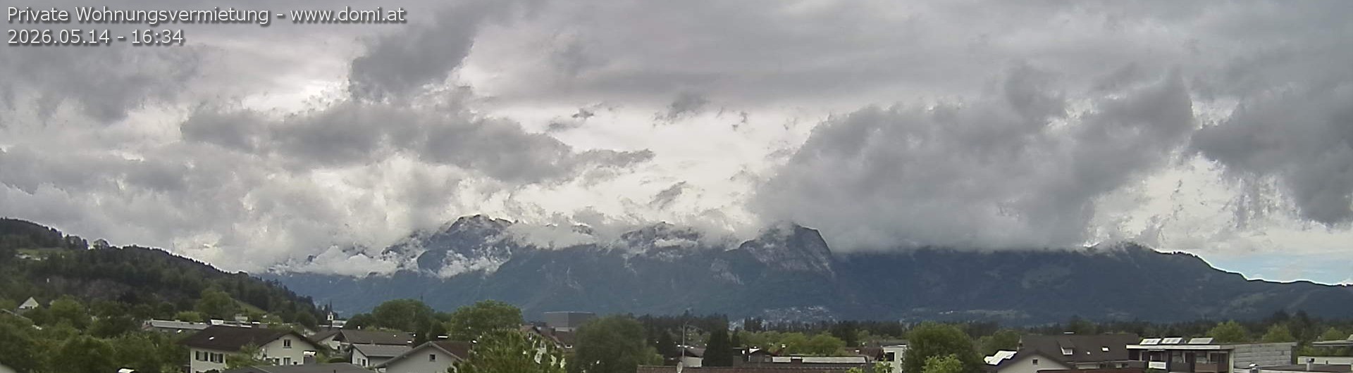 Archiv Foto Webcam Ausblick über Gisingen auf Hohen Kasten