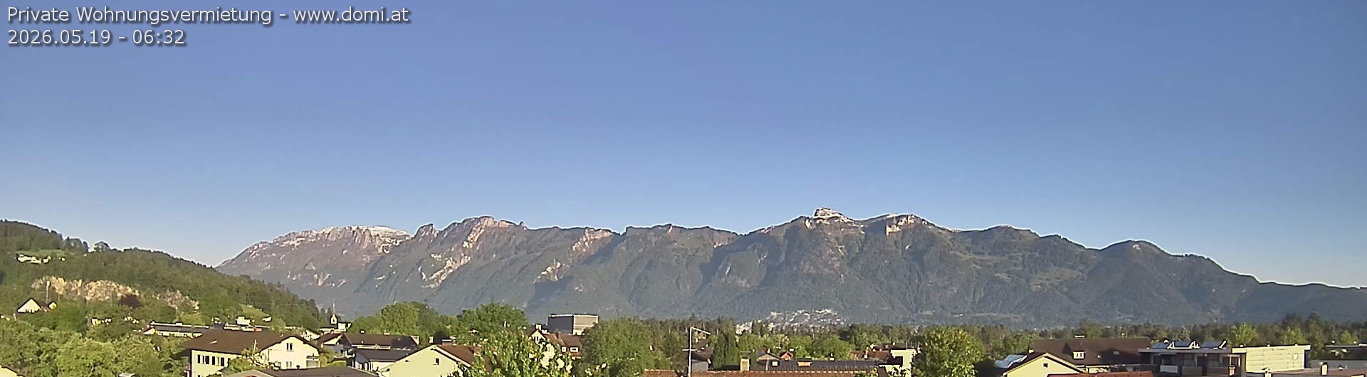 Archiv Foto Webcam Ausblick über Gisingen auf Hohen Kasten